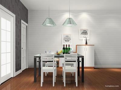 30-35平方现代家具风格客餐厅家具装修效果图套餐G14404_新居网