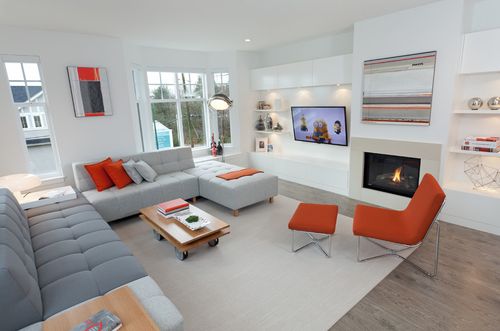 现代家庭客厅电视背景墙装修效果图欣赏设计图片赏析